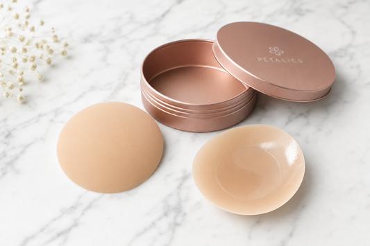 Reusable silicone nipple covers in travel tin